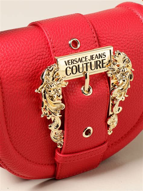 versace jeans couture red bag|versace red jeans woman.